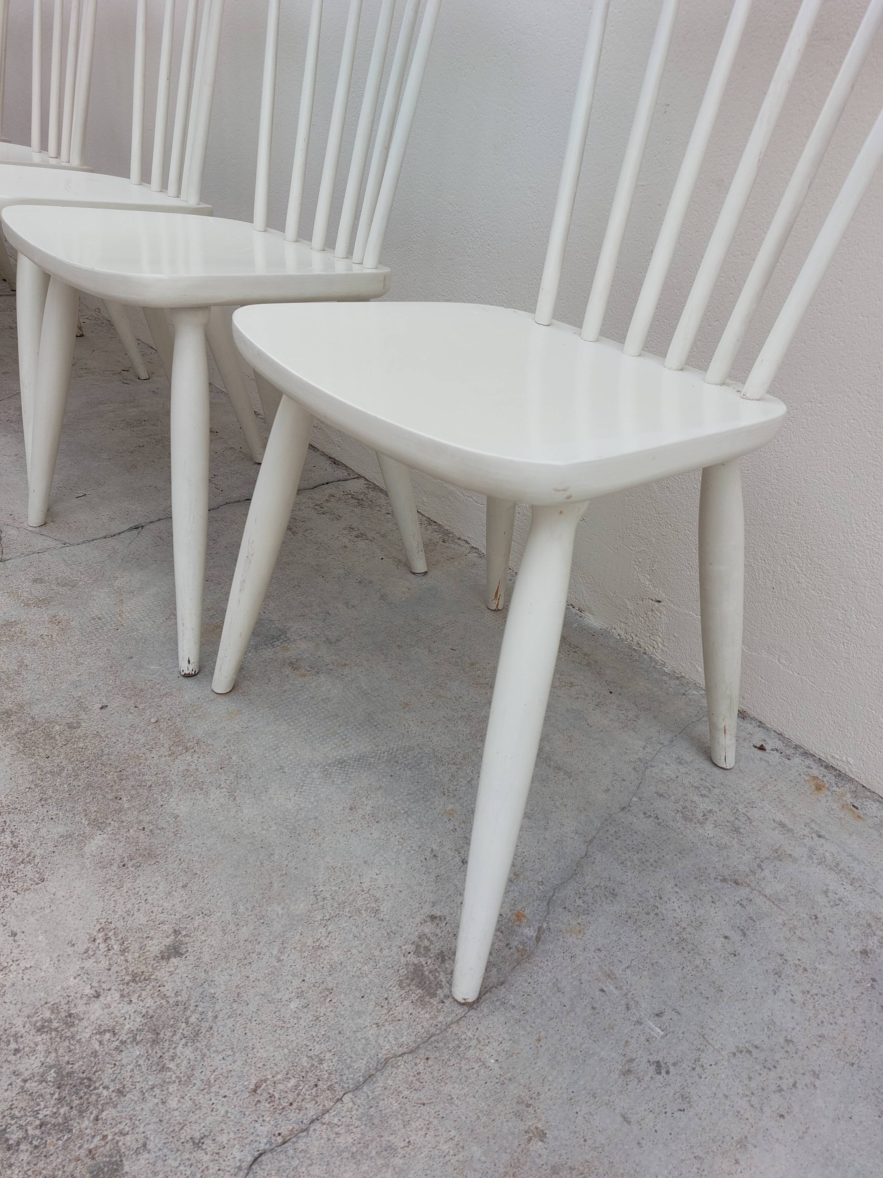 Série de 6 chaises de bistrot vintage