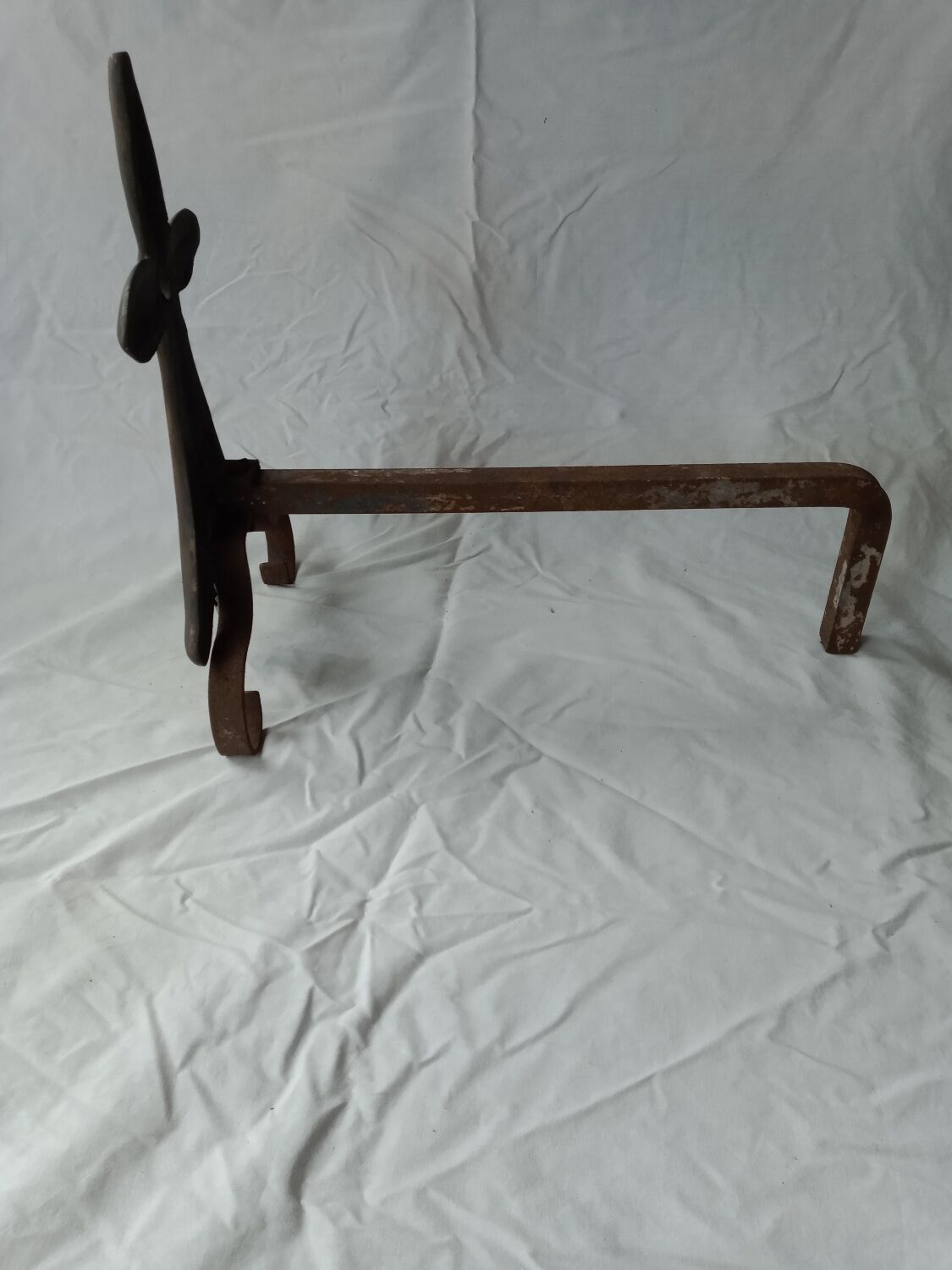 Bronze lily andirons