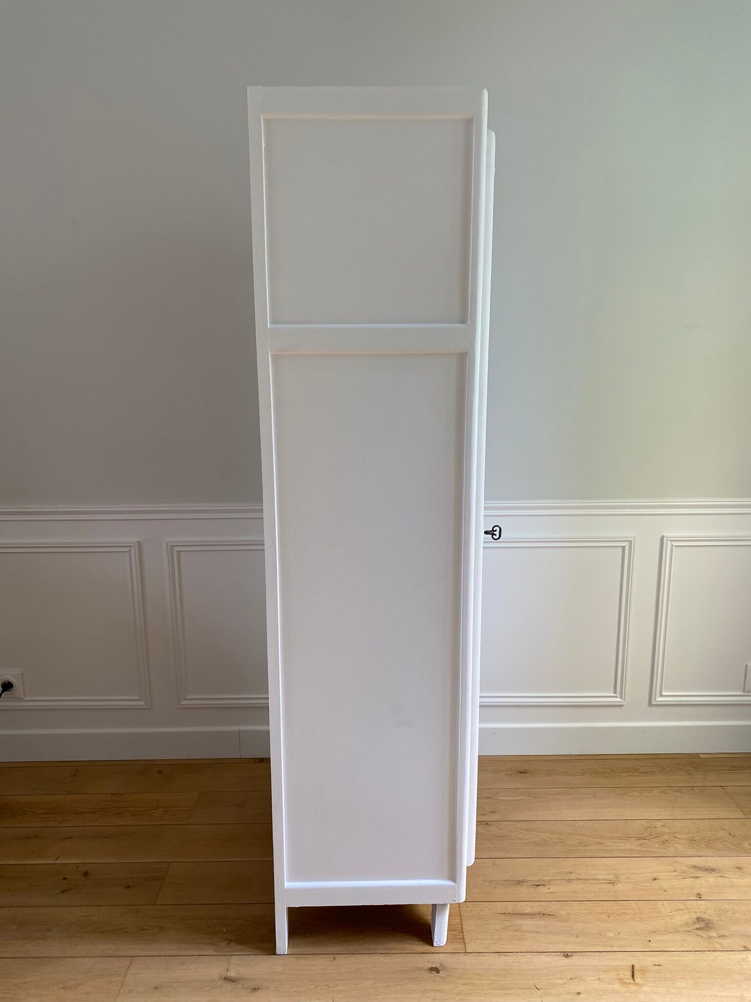 Parisian wardrobe / vintage wardrobe, painted white