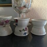 Set of 3 old diabolo egg cups