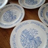 Lot de 6 assiettes à dessert anglaise ancienne
