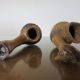 2 ceramic zoomorphic vases, signed 50s