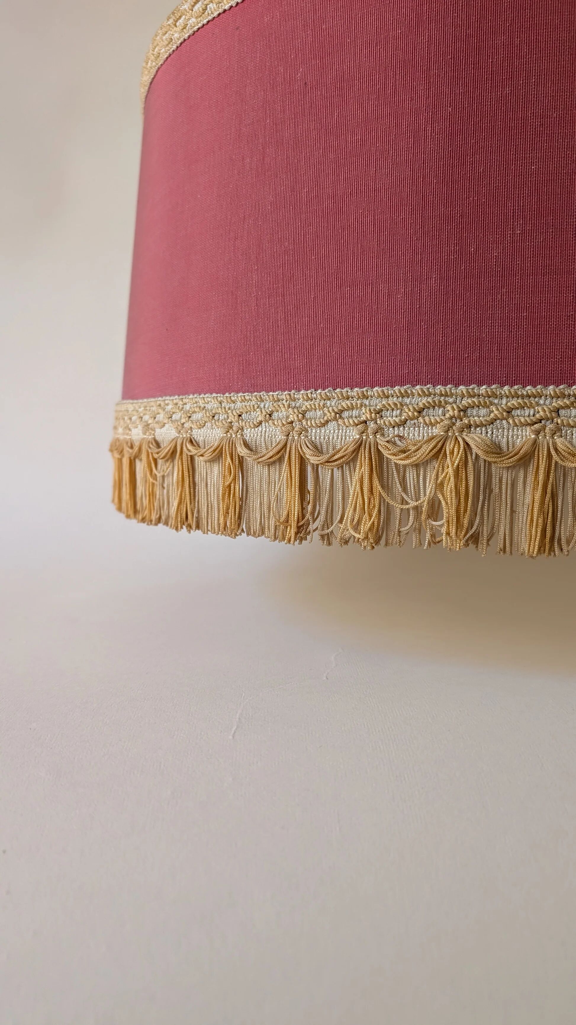 Suspension abat-jour vintage à franges