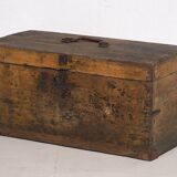 Petit coffre ancien à armature métallique (c.1900) #3