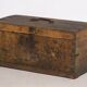Small antique chest with a metal frame (c.1900) #3