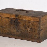 Petit coffre ancien à armature métallique (c.1900) #3
