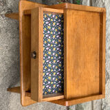 Pair of bedside feet compass solid oak vintage 1950