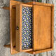 Pair of bedside feet compass solid oak vintage 1950