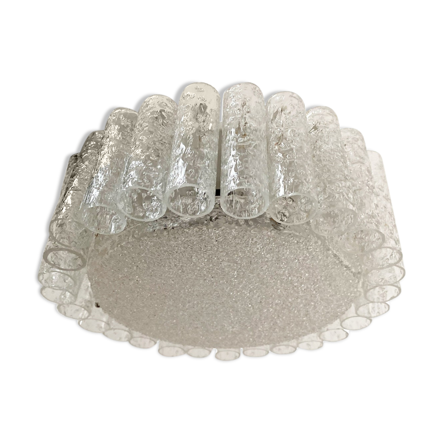 Vintage Round Tulip Wall Sconce made of Shiny gold colored aluminium  Produced by Cosack Leuchten  3