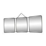 Barber triptych mirror 28x69cm vintage 1960