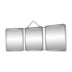 Barber triptych mirror 28x69cm vintage 1960
