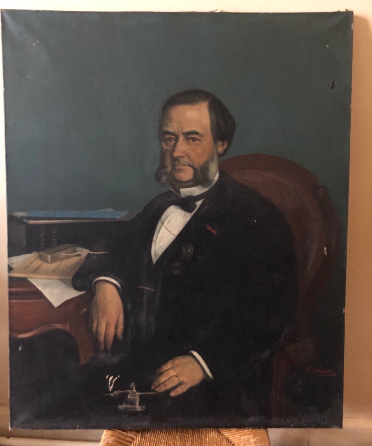 Portrait of a man, oil on canvas, 19th century