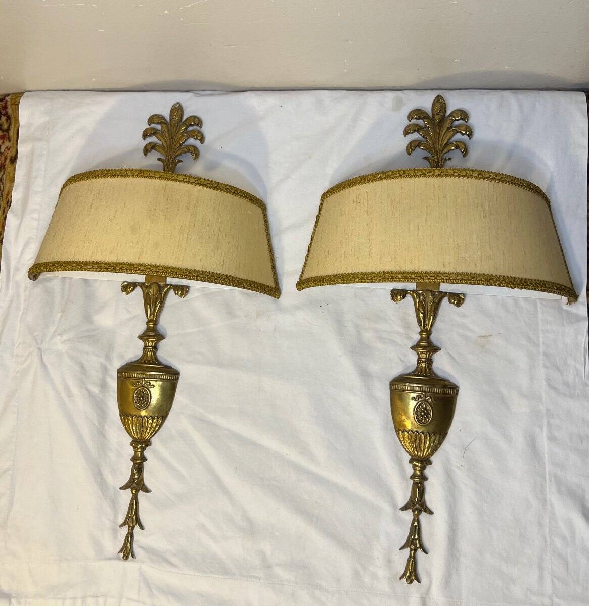 Large pair of wall sconces from the 20th century
