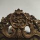 Large antique mirror Napoleon III style Louis XVI gilded stucco wood 19th century 120x85