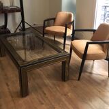 Bernhard Rohne Bronze and wood coffee table for MasterCraft
