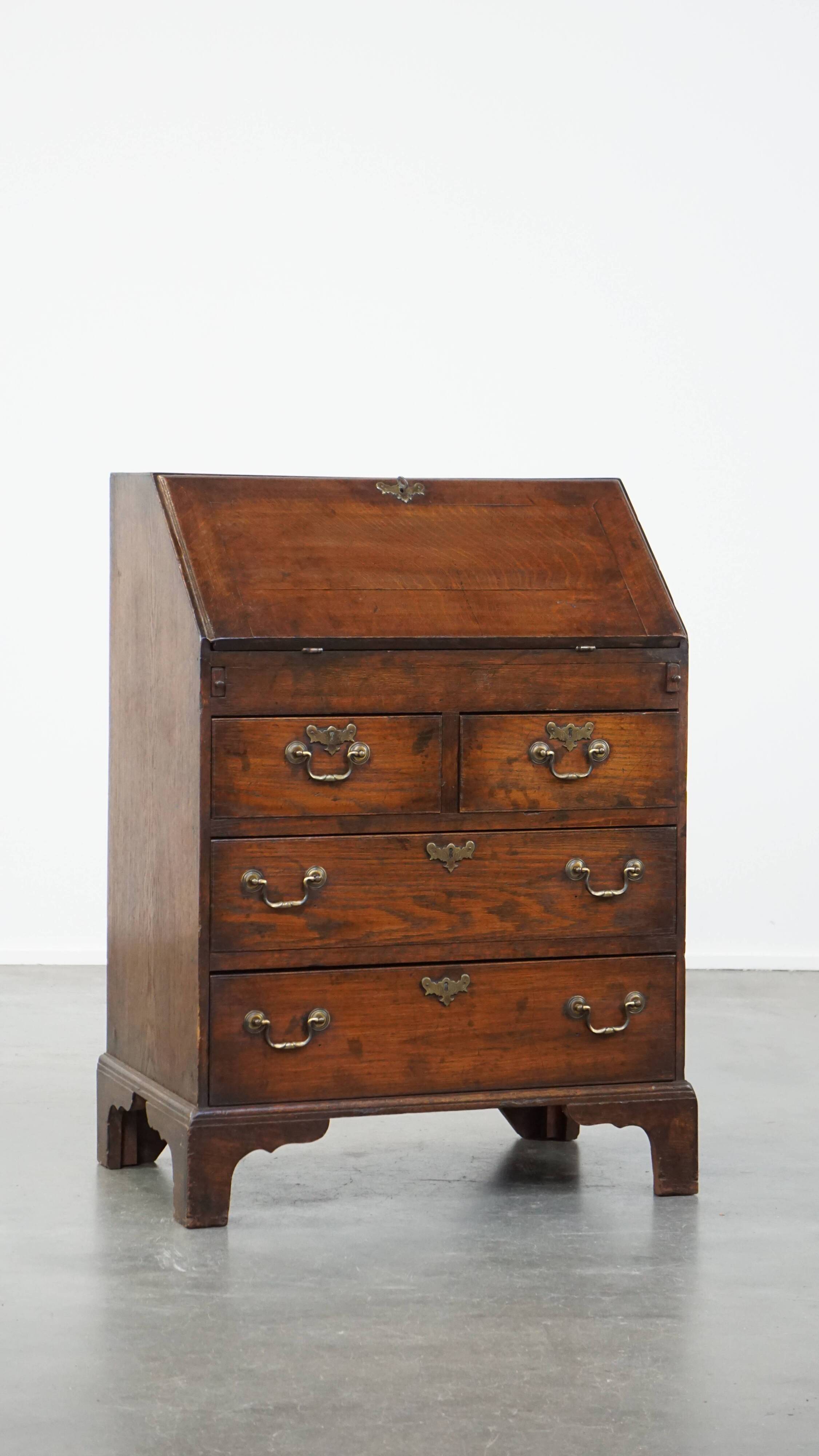 Antique subtle English secretaire from the early 19th century