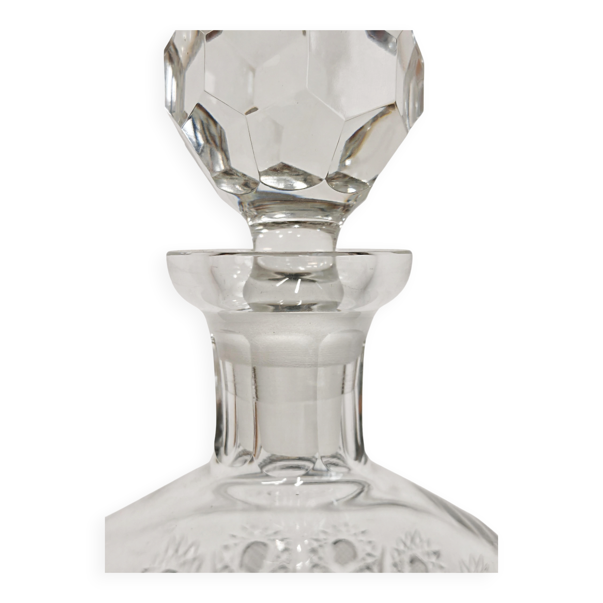 Vintage crystal carafe from Czechoslovakia, 1960s.