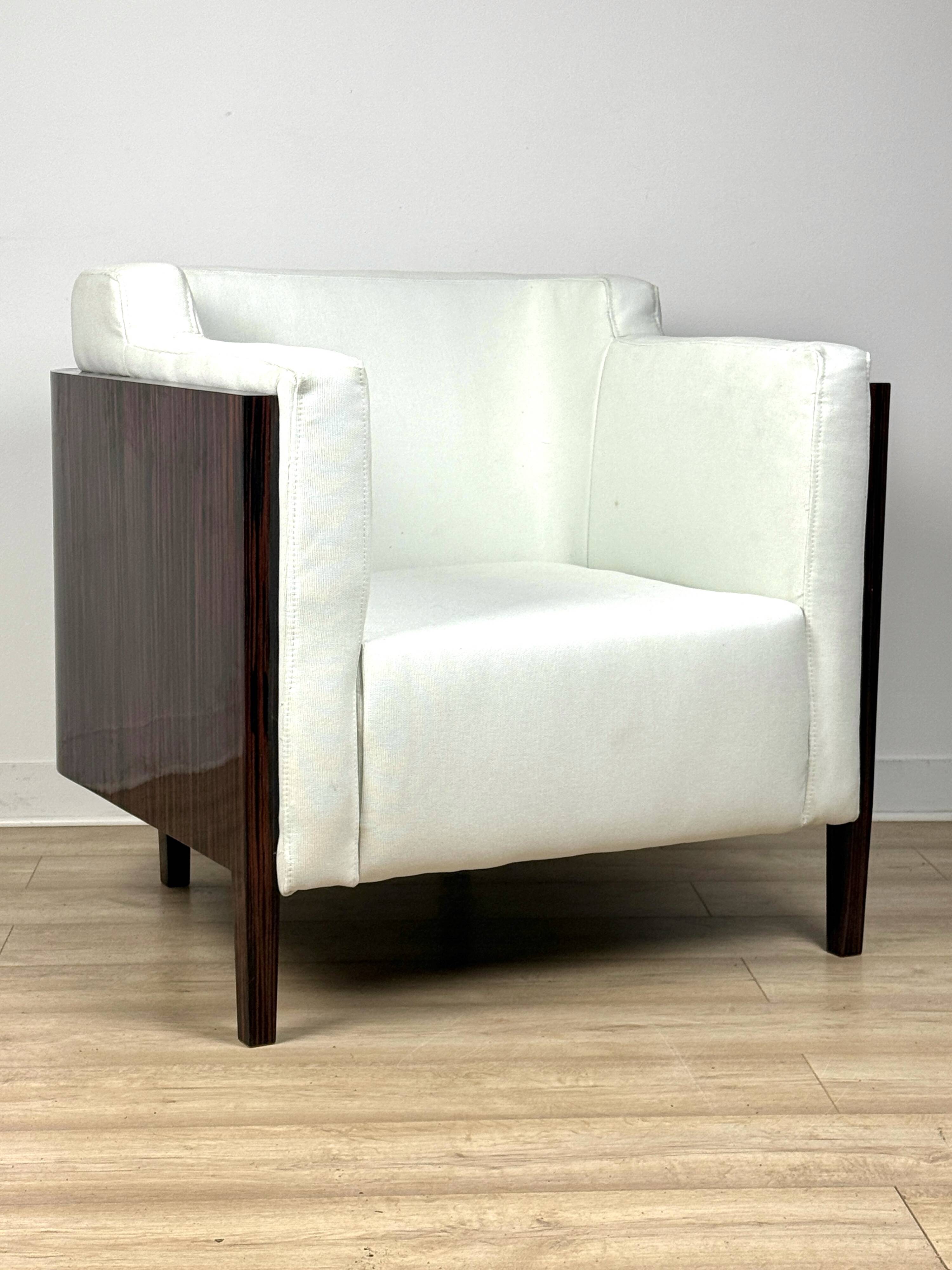 Art Deco "New York" armchair – Macassar ebony veneer