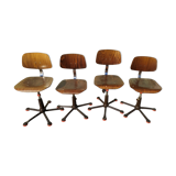 Set of 6 adjustable workshop pfaff chairs swivel sewing