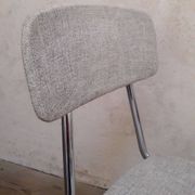 1950s chrome and fabric compass base chair