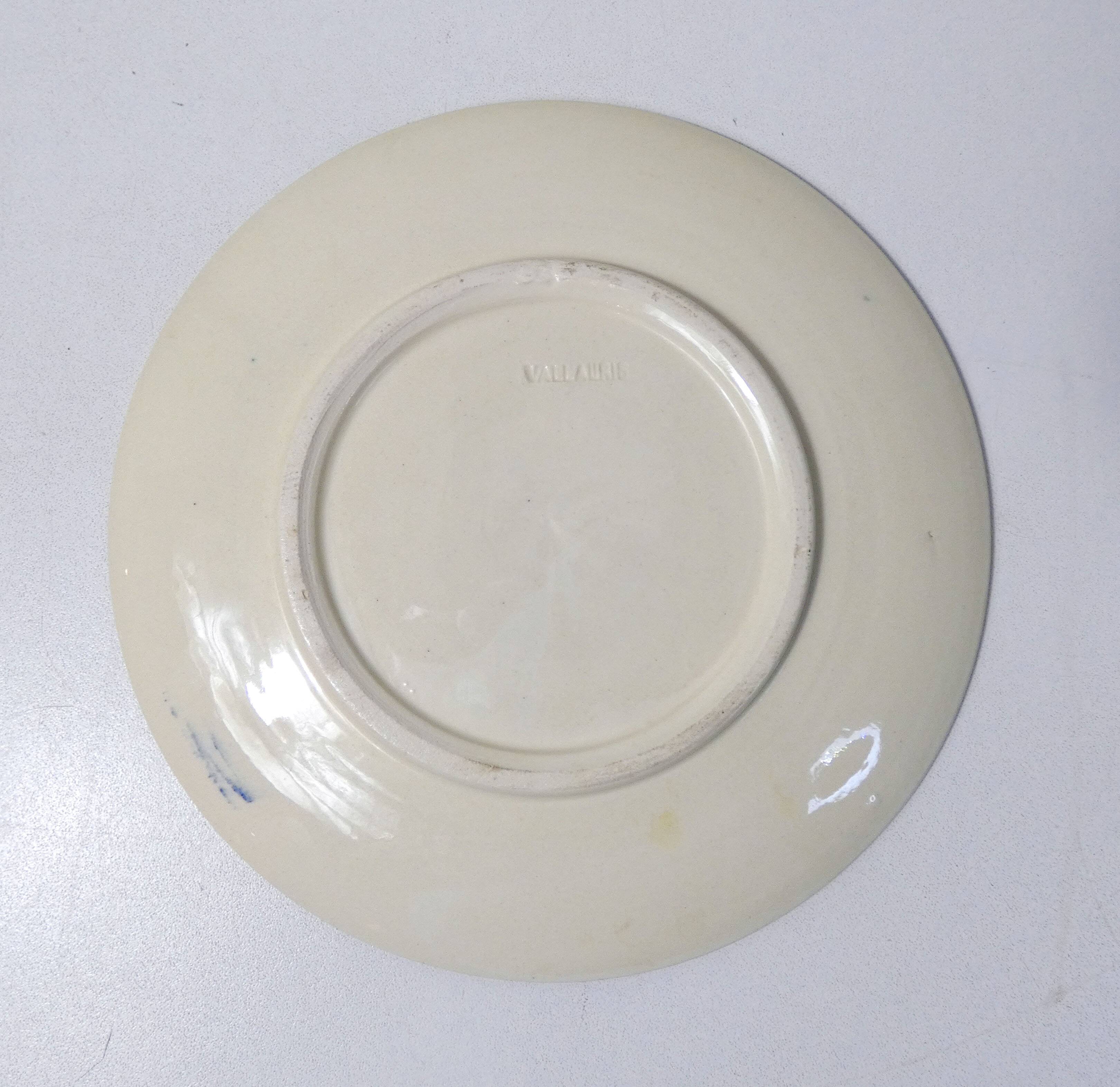 earthenware plate signed VALLAURIS