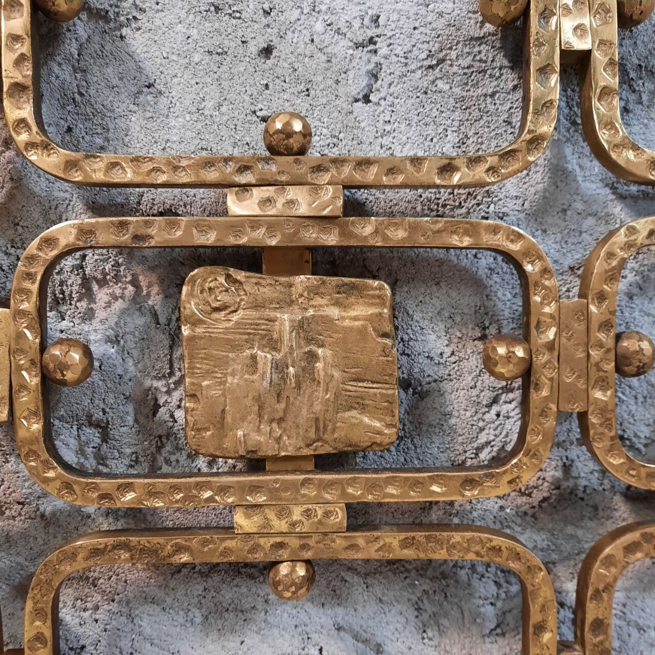 1960s / 70s bed design in gilded brass.