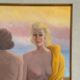 20th Century Oil on Panel – “Three Women” by N. Leon (1947) – Vintage