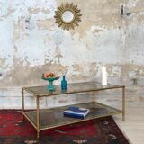 Bamboo imitation brass coffee table