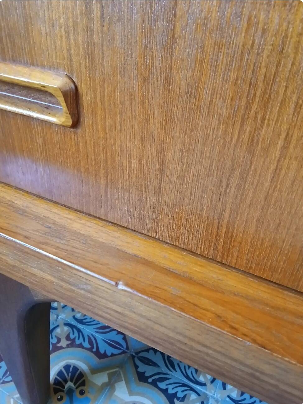 Sideboard library in Scandinavian style made of teak.