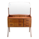 Chest of drawers with mirror in teak