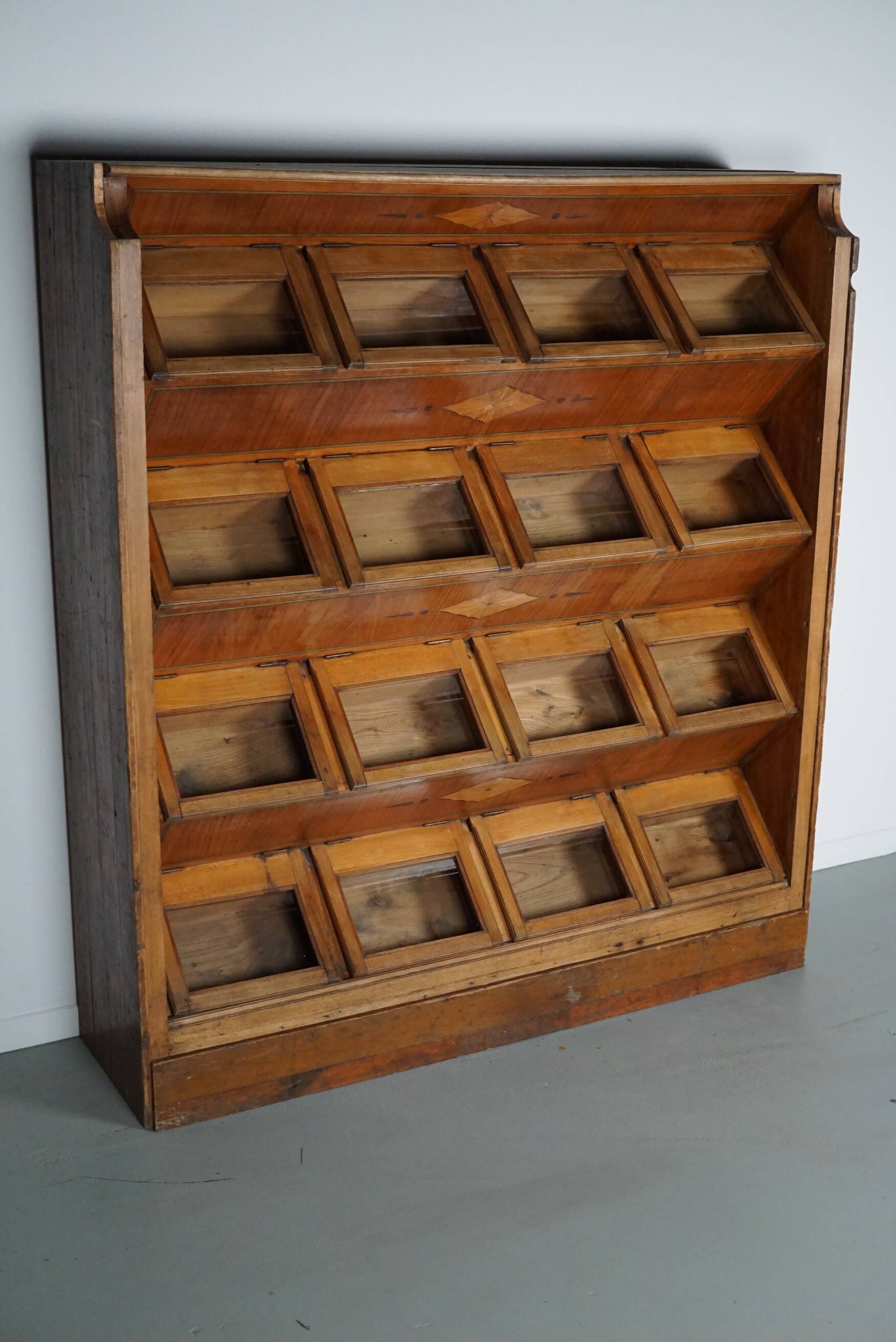 Large Dutch Beech Haberdashery Shop Cabinet, 1920s/30s