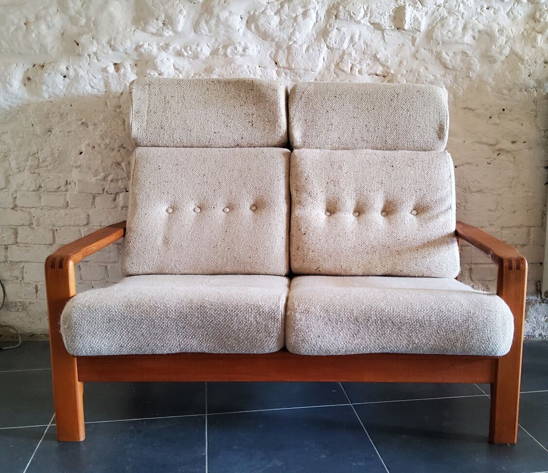 Vintage solid wood sofa