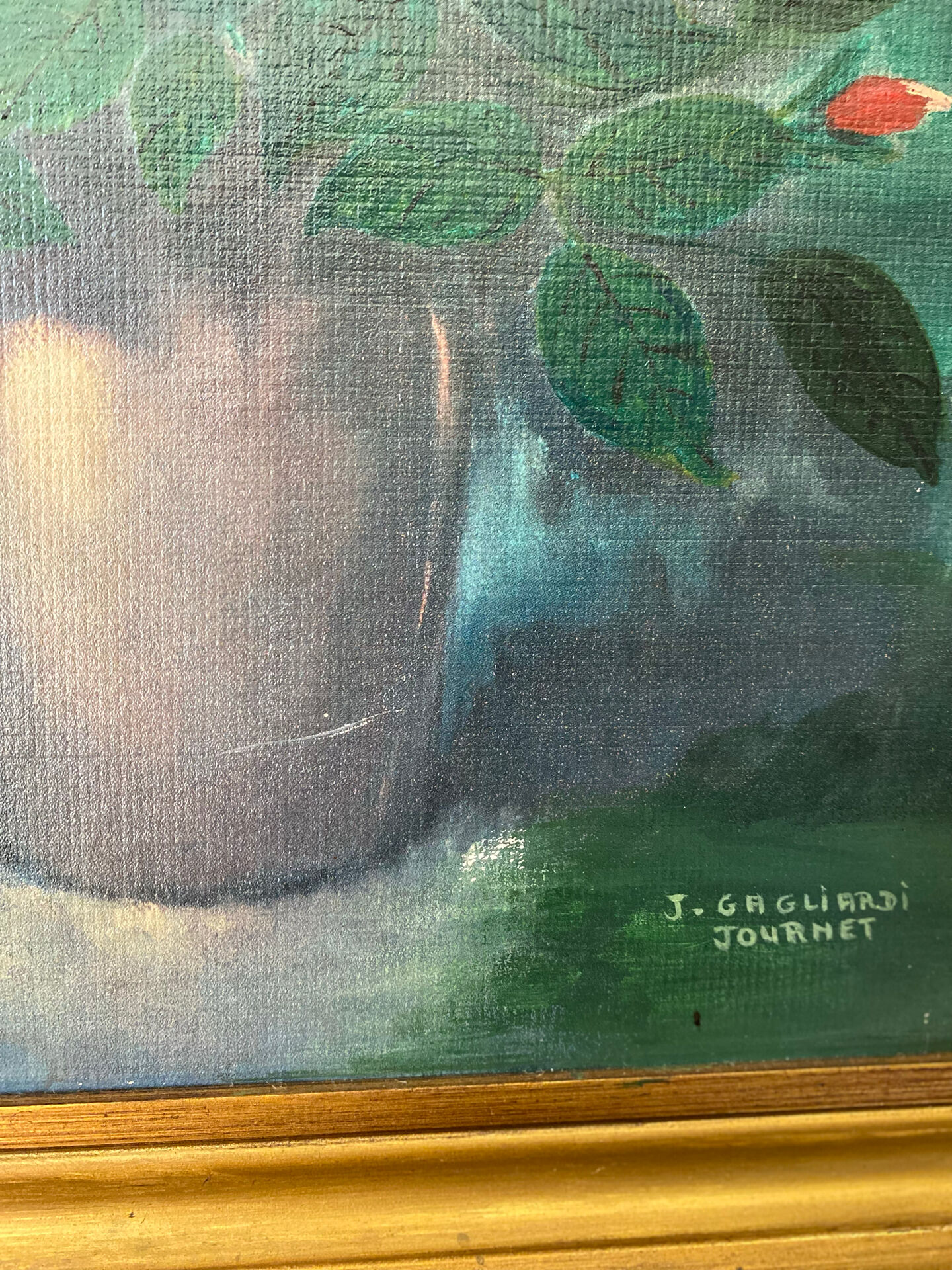 Old Painting "Still Life with Roses" – 1950
