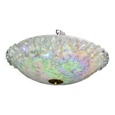 Vintage multicolour rainbow Murano glass ceiling light, 1970s