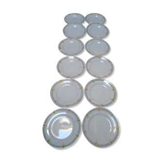 12 Flat plates Longpré / Longwy