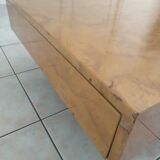 Wooden table with burl by Jean Claude Mahey Roche Bobois