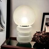 Large Murano Glass Table Lamp with Ice Crystal Effect, 1960s
