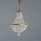 Antique metal and glass chandelier, Italy, 19th century