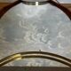 Wall mirror with brass detail and leather mounting, Vetreria Andreini, Ravenna, Italy, 1950s