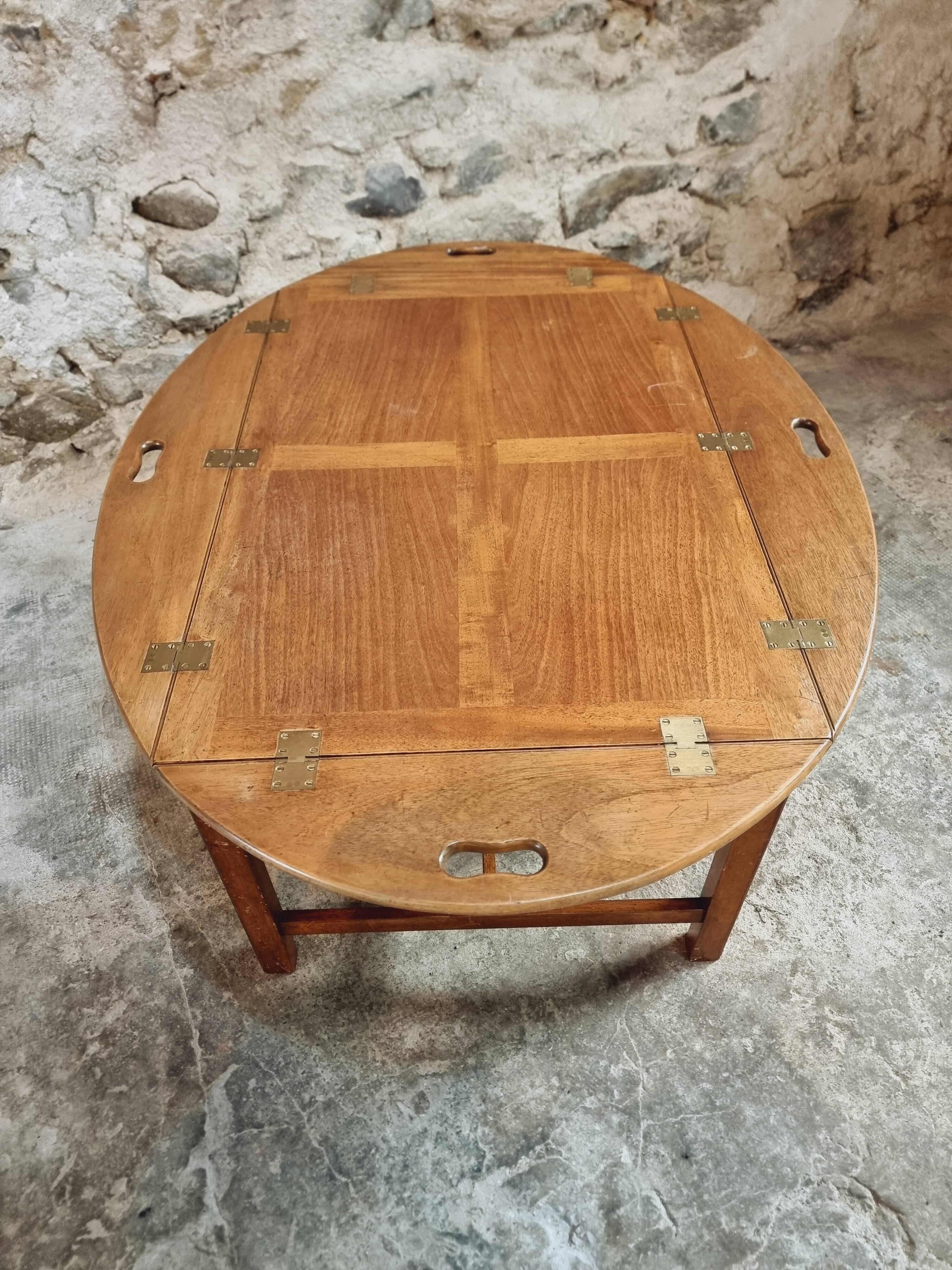Vintage 60s Nautical Coffee Table - Butler Tray Style