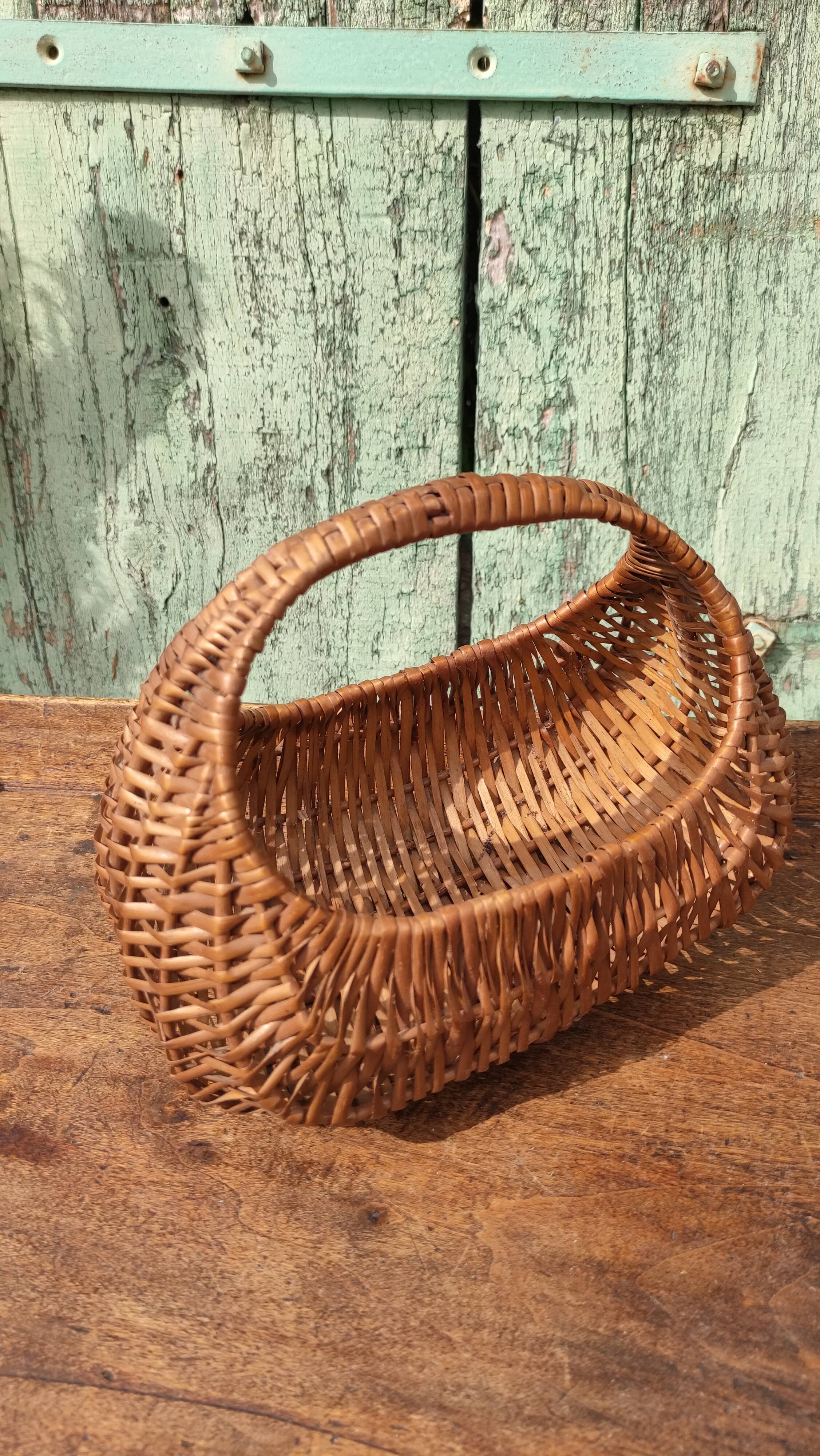 Vintage basket in woven wicker