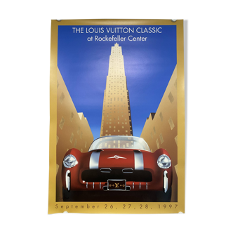 Original Automobile Competition Poster by Razzia - Large Format - Signed by the artist - On linen