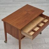 1970s, Danish chest of drawers, teak wood, rattan, original condition.