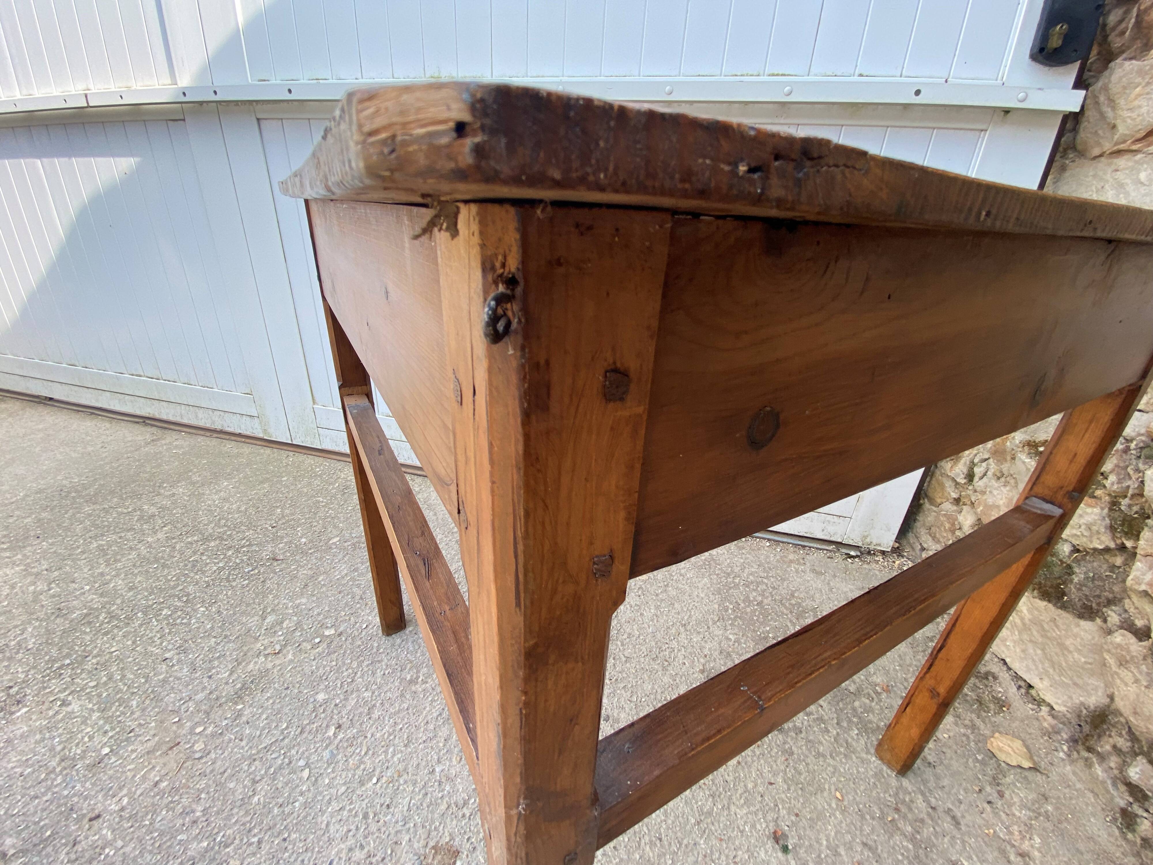 Solid wood corner desk table with 1 drawer