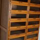 English Haberdashery Shop Cabinet with Glass Fronted Drawers, Circa 1930s