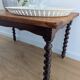 Table basse bois massif pieds torsadés sculptés