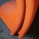 Orange Panton Chair by Verner Panton for Herman Miller set of 4