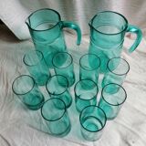 Service a orangeade vert mente a l'eau