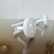 White lacquered metal coat rack with 2 hooks from the 70s