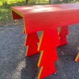 Handcrafted wooden bench